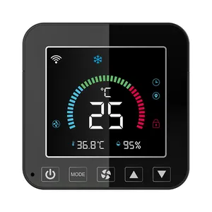 digital colorful lcd screen weekly programmable schedule save energy learning code wifi ble smart thermostat controller