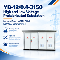 YB-12 12kV 3150kVA Sous-station préfabriquée robuste pour l'exploitation minière, extérieure, triphasée, type boîte compacte, transformateur de sous-station
