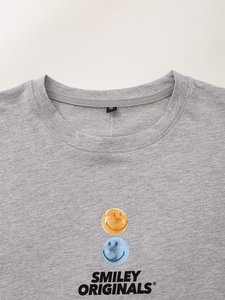 <span class=keywords><strong>T</strong></span>-<span class=keywords><strong>shirt</strong></span> graphique personnalisé en coton motif Smiley Face pour l'é<span class=keywords><strong>t</strong></span>é 2026 - <span class=keywords><strong>T</strong></span>-<span class=keywords><strong>shirt</strong></span> amincissant de créateur pour jeunes, OEM/ODM par l'usine de vêtements chinoise Tops - Product Image 5