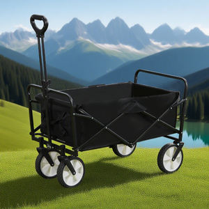 Chariot de plage pliable à pneus solides, pliable, très résistant - Product Image 1