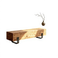 Banc en bois massif style Wabi-sabi, tabouret vintage pour changer de chaussures, banc long, tabouret en bois pour magasin de vêtements
