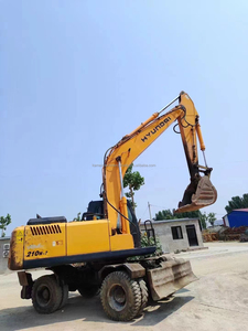 Excavadora de ruedas Hyundai 210W-7 usada, original, 21 toneladas, China, barata, duradera, alta calidad, 210w-7 excavadora a la venta - Product Image 2