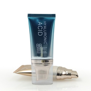 Tube en plastique et aluminium vide personnalisé de 50 ml avec pompe, capuchon doré électroplaqué pour soins de la peau - Tube d'emballage pour crème pour les mains à presser - Product Image 3
