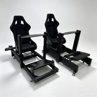 Cadre de cockpit de simulation de course en aluminium personnalisable en gros, support de simulateur de course réglable avec support pour un seul moniteur