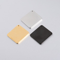 Etiquetas cuadradas personalizadas de acero inoxidable, etiquetas qr, código de Mascota, 4 colores