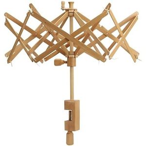 Indskill nouveau dévidoir à aiguilles en bois noir naturel teinté, style parapluie de table, pour tous les tricoteurs - Product Image 1