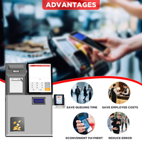 Kiosque de paiement en espèces en libre-service KER, terminal de paiement avec accepteur de billets pour les magasins de détail, caisse automatique