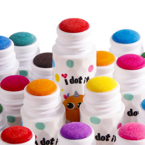 2025 TOP NUEVO Niños Doodle Toy Punta redonda Mini Dotters 25ml Plenty Lavable 12 colores Marcador de puntos Tarjetas de dibujo Graffiti Kits de regalo - Product Image 3