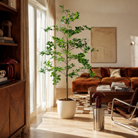 Künstlicher Olivenbaum 1,5m-2,4m - Umweltfreundliche Kunststoff-Pflanze für Innenräume, Wohnzimmer, Büro, Schlafzimmer - Hohe Kunstpflanze