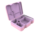 Boîte à lunch scolaire réutilisable, empilable, 6 compartiments, personnalisée, durable, en plastique, étanche, micro-ondable, hermétique, certifiée LFGB