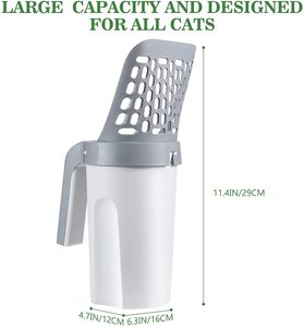 Pala para Arena de Gatos Portátil e Integrada de Alta Capacidad con Bolsas para Desechos, Suministros de Limpieza para Mascotas - Product Image 2