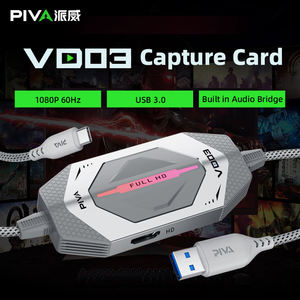 Carte de <span class=keywords><strong>capture</strong></span> vidéo PIVA VD03 1080P 60Hz USB3.0, station d'accueil pour jeux, charge rapide PD60W, pont audio, double écran, streaming en direct - Product Image 2