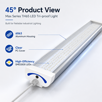 Luminaire linéaire LED SMD2835 Tri-Proof 18W, IP65, étanche à la vapeur, résistant aux chocs, corps en aluminium, pour stades sportifs, suspendu