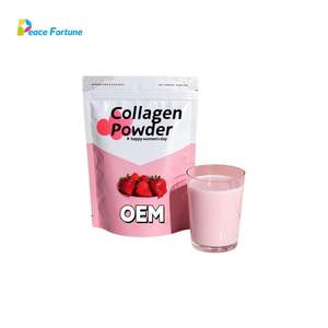 Fragola aromatizzata proteine in polvere frullato senza zucchero collagene in polvere integratori alimentari OEM integratori per la salute - Product Image 1