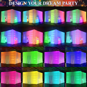 Carpas de cubo inflables para exteriores Sayok, tienda de fiesta inflable portátil para club nocturno con LED - Product Image 3