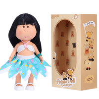 Poupée Bébé en Vinyle Souple de 24 cm avec 2 Tenues, Cheveux Longs, Jouet de Mode pour Jeu d'Imitation, Poupée Fille Mignonne, Cadeau de Vacances pour Enfants