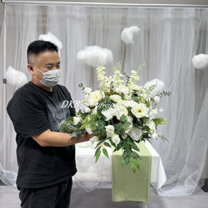 زهور بيضاء كبيرة بقطر 50 سم لتزيين حفلات الزفاف، باقة زهور لتزيين طاولات الزفاف، الأكثر مبيعًا لعام <span class=keywords><strong>2026</strong></span> - Product Image 4