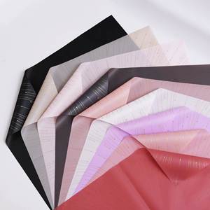 Papier d'emballage de luxe 58*58cm, style Point de départ de l'amour, imperméable, en plastique, pour bouquets de fleurs, pour fleuristes - Product Image 5