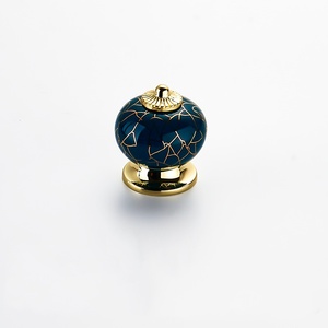 Drawer Cabinet Door Single-hole Handle Vintage Ceramic Pumpkin Shoe Cabinet Closet Circular Handle - Product Image 3