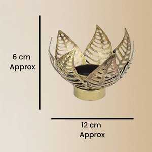 Elegante Portavelas de Loto Jaali, Soporte para Velas Hecho a Mano para el Festival Diwali, Decoración del Hogar y Centro de Mesa - Product Image 2