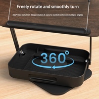 Support de Lecture Personnalisable pour Bureau, Support de Livre Vertical Multifonctionnel, Boîte de Rangement Rotative à 360 Degrés, Modèle Tablette en Panneau de Densité