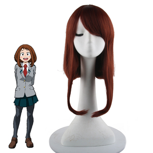 Perruque Bob courte My Hero Academia pour femmes, perruque naturelle avec frange, perruque Cosplay <span class=keywords><strong>Anime</strong></span> <span class=keywords><strong>Uraraka</strong></span> ocho - Product Image 1