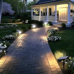 IP65 impermeable 100 LED luces solares de jardín 4 modos de iluminación para paisaje foco camino bandera casa árbol piscina - Product Image 4