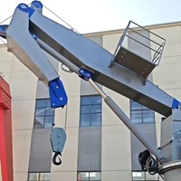 Grue à flèche articulée hydraulique sur piétement fixe de 8 tonnes, 360° °   Grue à déplacement continu pour navires, quais et plateformes offshore