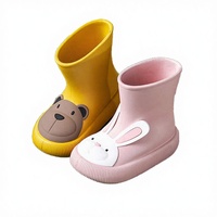 Bottes de pluie mi-mollet pour enfants, colorées, personnalisables, légères, imperméables, avec motifs de dessins animés mignons, unisexes, été et hiver
