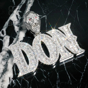 จี้เพชรโมอิสซาไนต์ทรงฮิปฮอปแบบ 3 มิติ สลักชื่อได้ ผ่านการทดสอบเพชรสำหรับผู้ชาย จี้ตัวอักษรประดับเพชรแบบกำหนดเอง เครื่องประดับคุณภาพสูง - Product Image 1