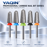 OEM ODM Fraise à ongles conique en carbure de tungstène à pointe arrondie 3/32 pouces pour le retrait de gel dur et d'acrylique