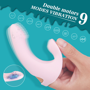 Pistola de dedo Diseño de dedo Motor dual Estimulación del punto G Masturbador vibrador Orgasmo rápido femenino Sensación táctil de la piel del adulto - Product Image 2