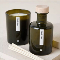 Ensemble diffuseur de roseaux et bougies parfumées de marque privée de luxe Mescente parfum de maison et d'arôme de rose