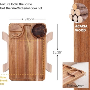 3 Trong 1 Lớn Keo Gỗ Sofa Cánh Tay Clip Khay Bảng 360 ° Xoay Điện Thoại Chủ Tay vịn Ghế Cup Chủ Khay Cho Nhà Bếp Sử Dụng - Product Image 5