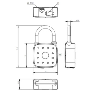 Cerradura Inteligente con Huella Dactilar Única y Más Vendida, con Almacenamiento en la Nube para Puerta de Madera, Compatible con la Aplicación Tuya, Aleación de Aluminio - Product Image 6