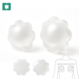 Coussinets de sein réutilisables en silicone extra doux anti-rides avec fonction absorbante certifiés ISO9001 portables - Product Image 1