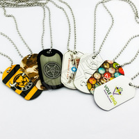Vente en gros de médailles de chien en acier inoxydable vierges, médailles de chien en métal gravées personnalisées, collier de médaille de chien pour hommes
