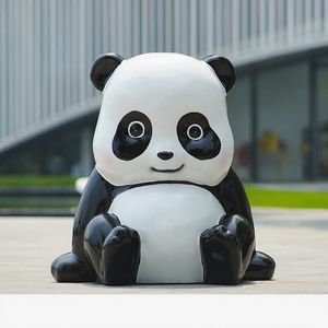 Sculpture de panda géant et fantaisiste pour l'extérieur, résistant aux intempéries, statues de décoration intérieure durables pour les centres commerciaux, les <span class=keywords><strong>parcs</strong></span>, les bureaux, les boutiques et les jardins. - Product Image 1