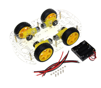 Kits de châssis de voiture robot intelligente 4/2WD 2019 avec encodeur de vitesse pour Arduino 51 M26, kit de voiture robot intelligente DIY pour l'éducation des étudiants et des enfants