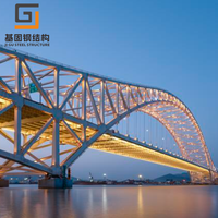 Puente de Acero Galvanizado por Inmersión en Caliente, Estructura de Acero Antioxidante para Cruce de Ríos, Carreteras y Vías