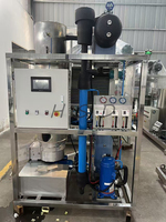 Machine à glaçons tubulaires à prix abordable pour usage commercial et industriel, machine à glaçons tubulaires à refroidissement par eau, capacité 1T, pour la restauration de fruits de mer