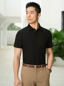 เสื้อโปโลผ้าฝ้ายพีคเนื้อละเอียด 240 กรัม แบบสั่งทำพิเศษ OEM ODM สำหรับผู้ชาย เหมาะสำหรับธุรกิจและกีฬา แขนสั้น พร้อมปักโลโก้ - Product Image 5
