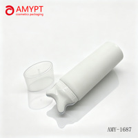 Tubo Cosmético de HDPE de 100 ml con Capacidad y Color Personalizados, Cabeza de Masaje Metálica en Forma de V, Tapa de Rosca de 50 mm de Diámetro para Crema de Cuello y Crema Facial