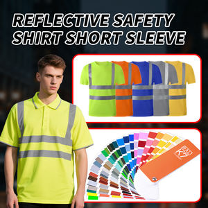 Hochsichtbare ANSI-Klasse-2-Sommer-Sicherheitsweste für Wachpersonal mit Reflexstreifen, Taschen und individuellem Logo - Product Image 5