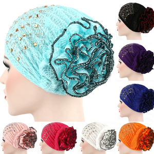 <span class=keywords><strong>Chapeau</strong></span> Turban en coton tressé extensible pour femmes musulmanes, <span class=keywords><strong>foulard</strong></span>, bonnet de chimiothérapie, casquette, Hijab, couvre-chef, nouveau - Product Image 2