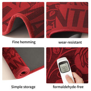 Alfombra de Bienvenida con Diseño Floral Rojo, Antideslizante, Rectangular, para Entrada del Hogar - Product Image 5