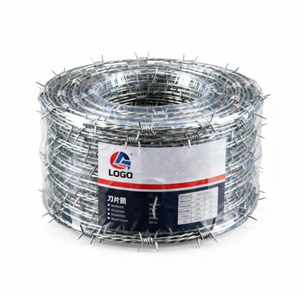 Mercato del sud America acciaio inossidabile 500m 25kgs/roll calibro 15 16 filo spinato zincato a caldo barriera per recinzione a bobina - Product Image 1