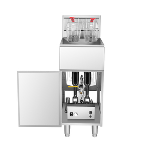 Friteuse industrielle à gaz sur pied, 1 cuve, 2 paniers, 25 litres, 2 ou 3 brûleurs en <span class=keywords><strong>option</strong></span> avec robinet d'huile - Product Image 5