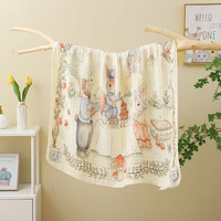 Couverture d'emmaillotage en coton bambou pour bébé enfant en mousseline super douce à imprimé personnalisé à 6 couches