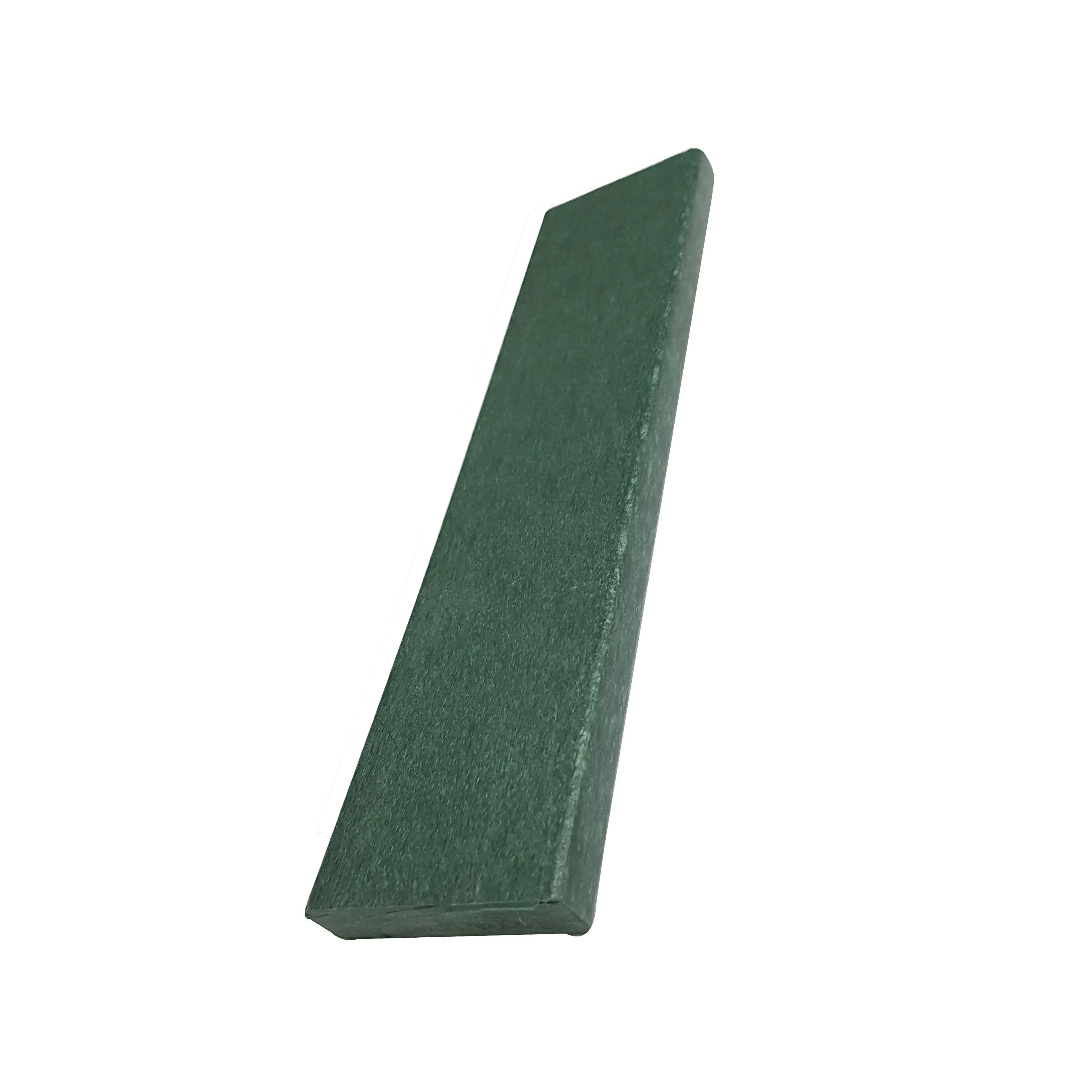 Legname di plastica riciclato Decking di legno di plastica finito HDPE verde resistente agli agenti atmosferici 65*15mm da vendere